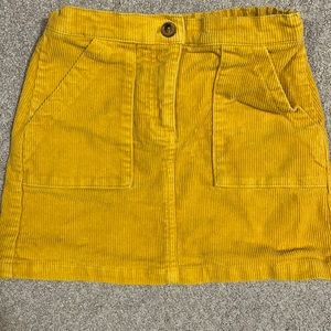 Girl’s Mustard Corduroy Skirt Size 6-7